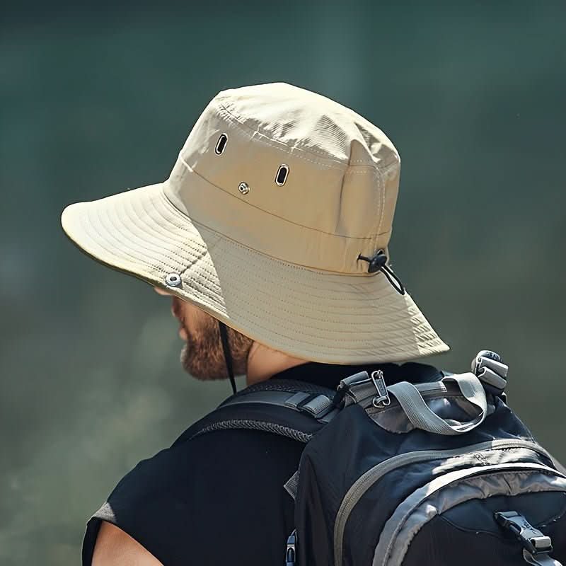 Breathable wide brim sun hat with UV protection