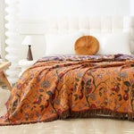 Brenley Floral Blanket - Cotton, Lightweight, Reversible Design