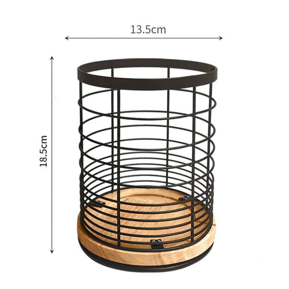 Brio Kitchen Organizer - Iron Frame, 360-Degree Rotating Utensil Holder