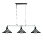 Triple Socket Industrial Overhead Fixture Metal 47 in × 40 in Rustic Red for Dining Kitchen Island Bar Restaurant Loft