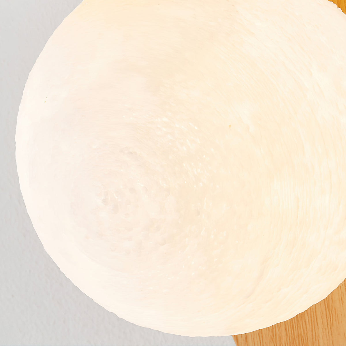 Plug-In Sconce with Frosted Globe and Wood Accent – 10 Inch Height for Bedroom Bathroom Hallway – G9 Socket Dimmable Fixture – Natural or Wa