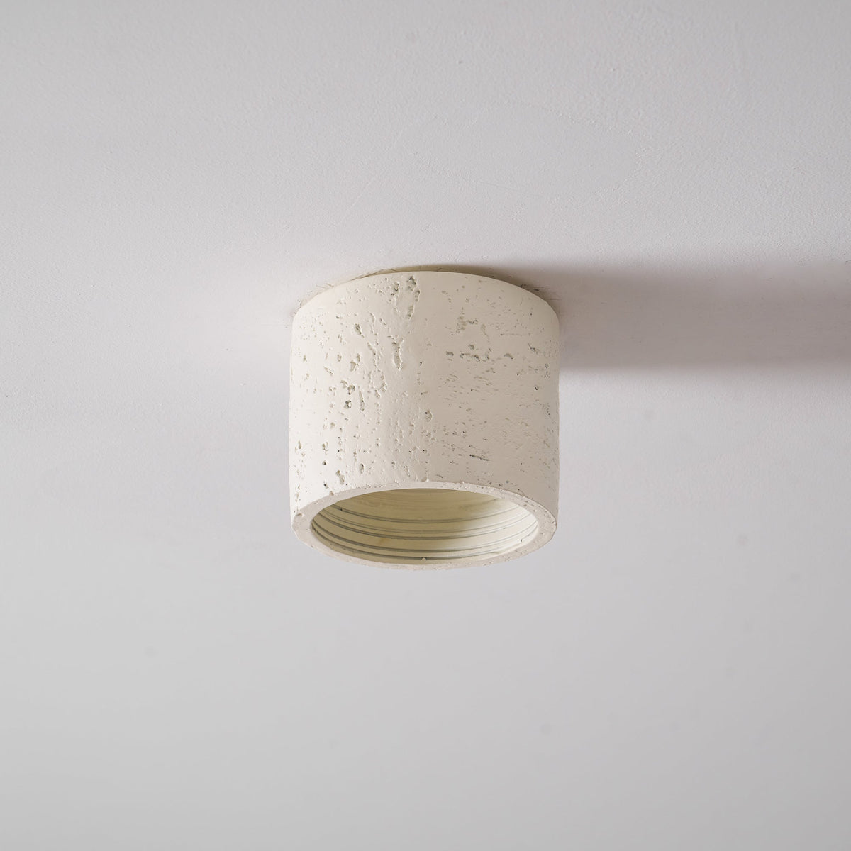 Flush Mount LED Light Fixture Set of 2 Composite Material Small Profile 5.5 Inch Warm Lighting for Kitchen Dining Room Hallway Apartment Bla