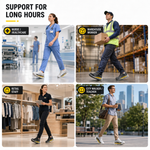 Athletic Shock-Absorbing Cushion Inserts – Perforated Arch Support Footbed for Sneakers & Everyday Footwear