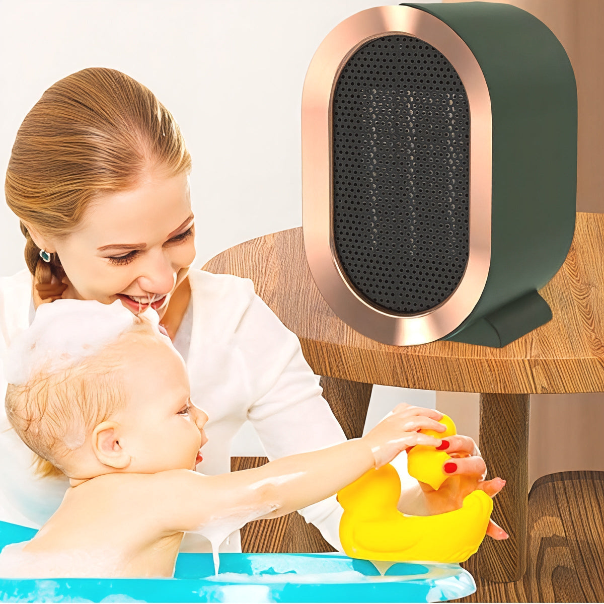Compact Electric Space Heater with Digital Thermostat