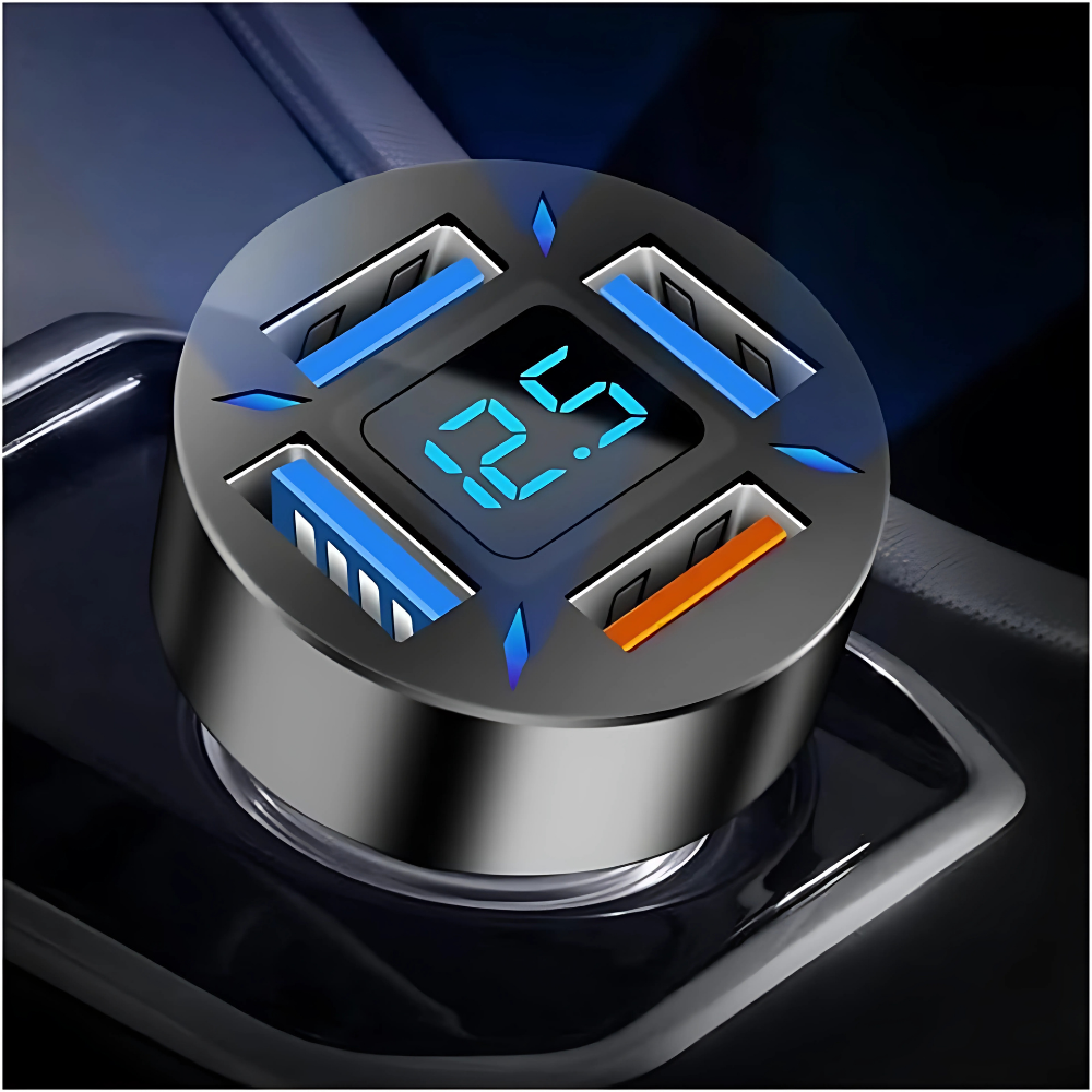 Quick 4 Port USB Car Charger Adapter