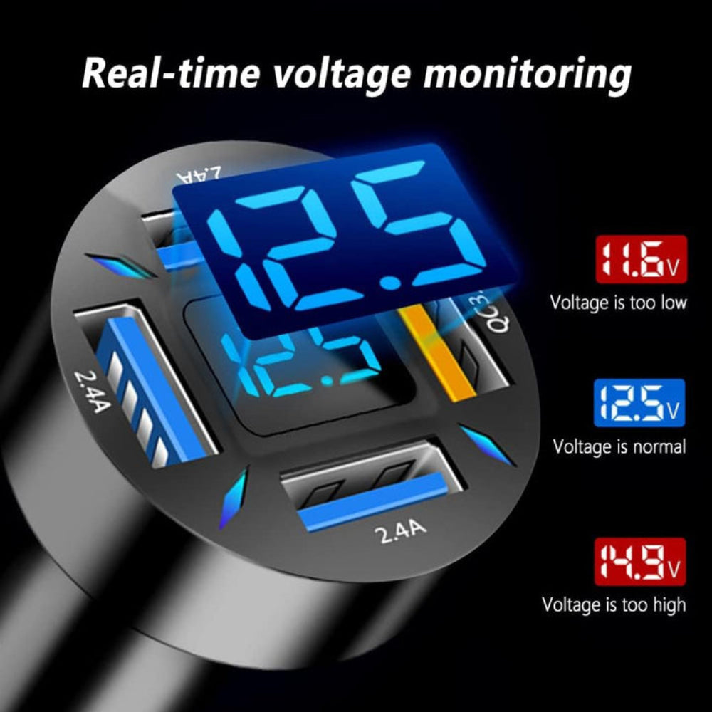 Quick 4 Port USB Car Charger Adapter