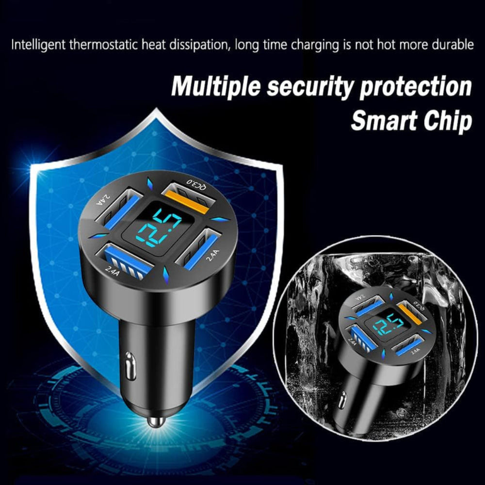 Quick 4 Port USB Car Charger Adapter