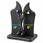 Dual-Stage Blade Sharpener for Straight & Serrated Kitchen Knives – Tungsten Carbide Honing Tool