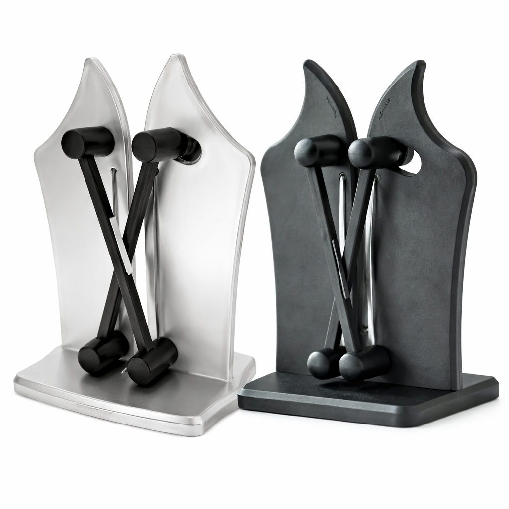 Dual-Stage Blade Sharpener for Straight & Serrated Kitchen Knives – Tungsten Carbide Honing Tool