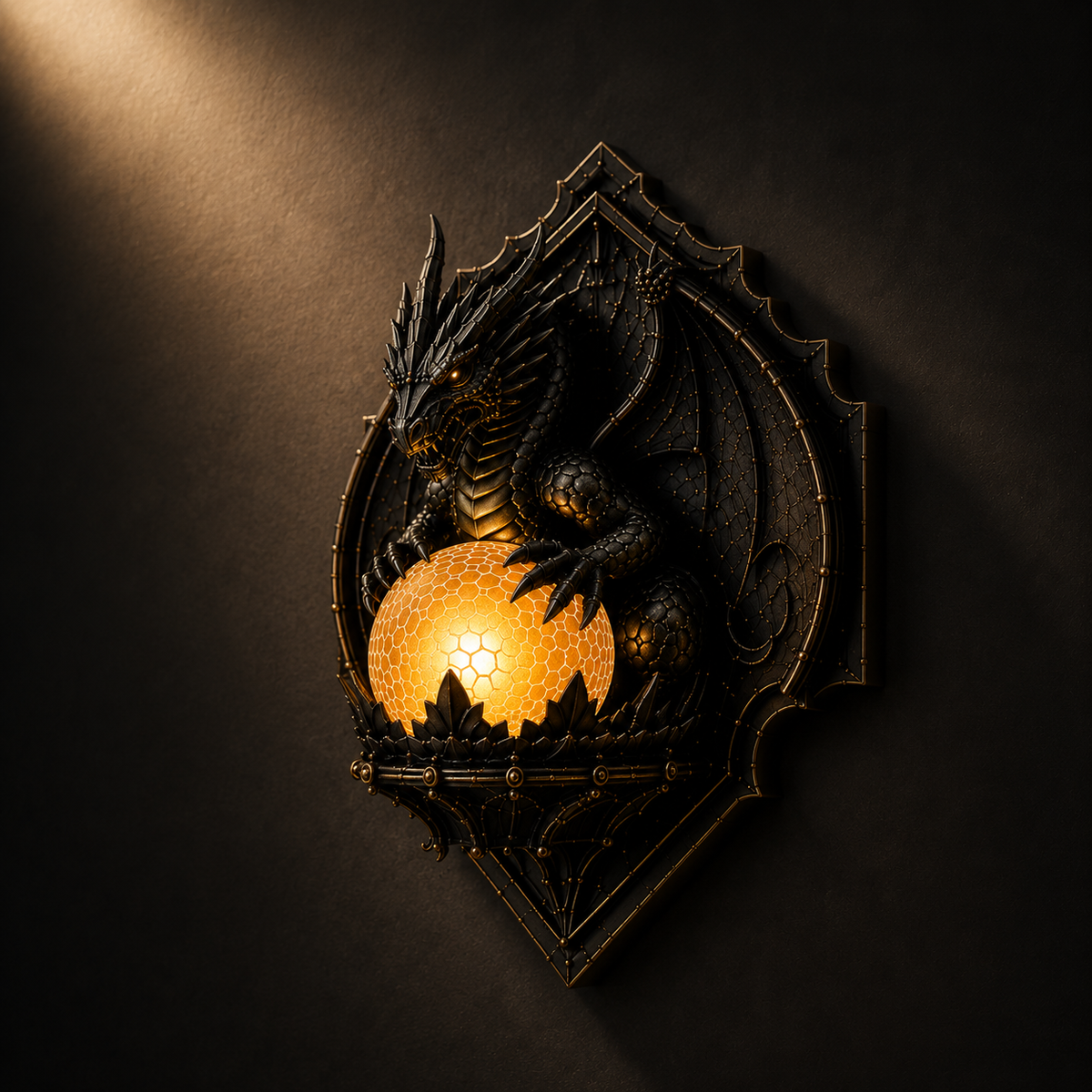 Drakonis™ – Dragon Orb Wall Lamp