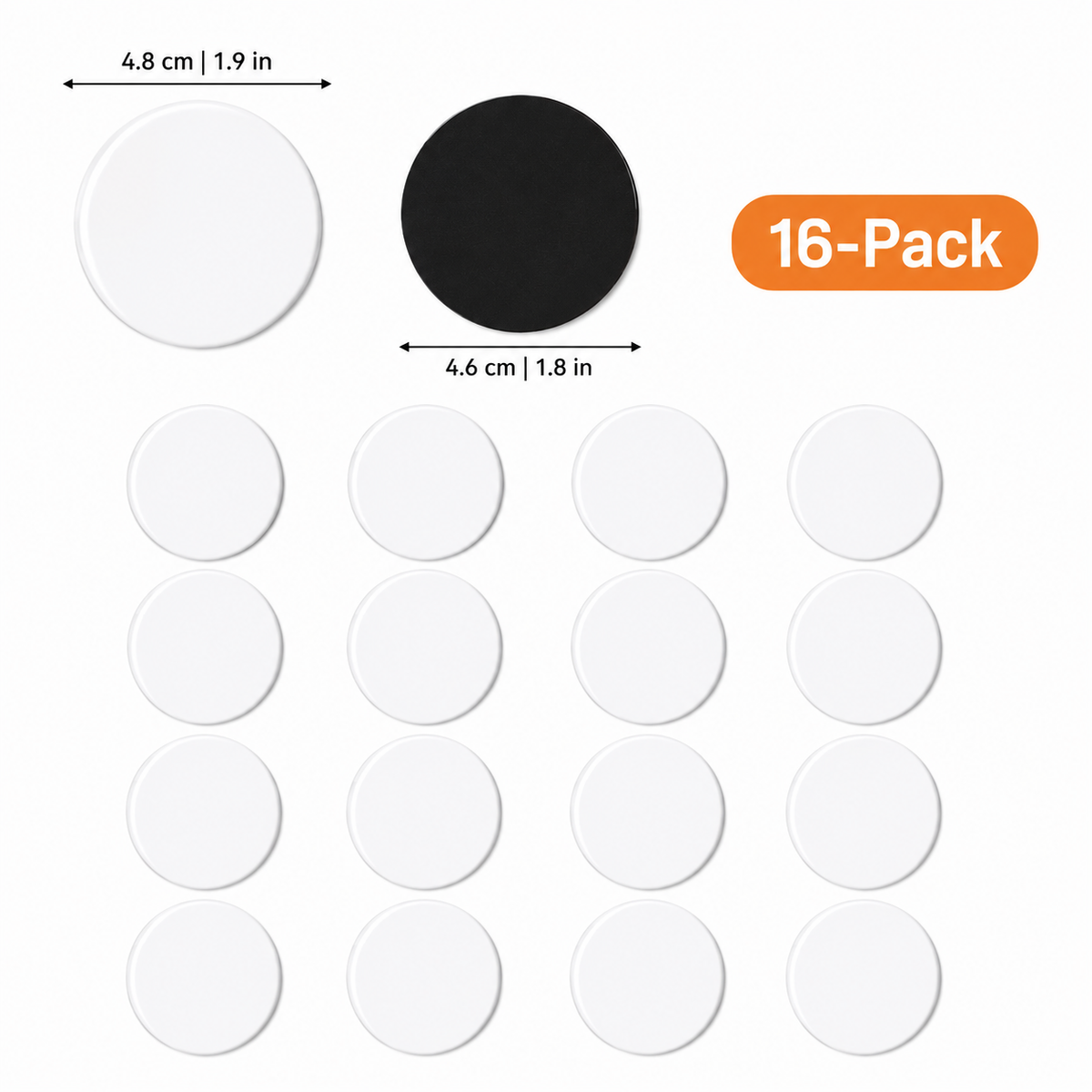 DIY Photo Fridge Magnets – Clear Acrylic Blank Magnet Set for Custom Pictures & Keepsakes – Round, Square & Rounded Edges – 9 or 16 Pack