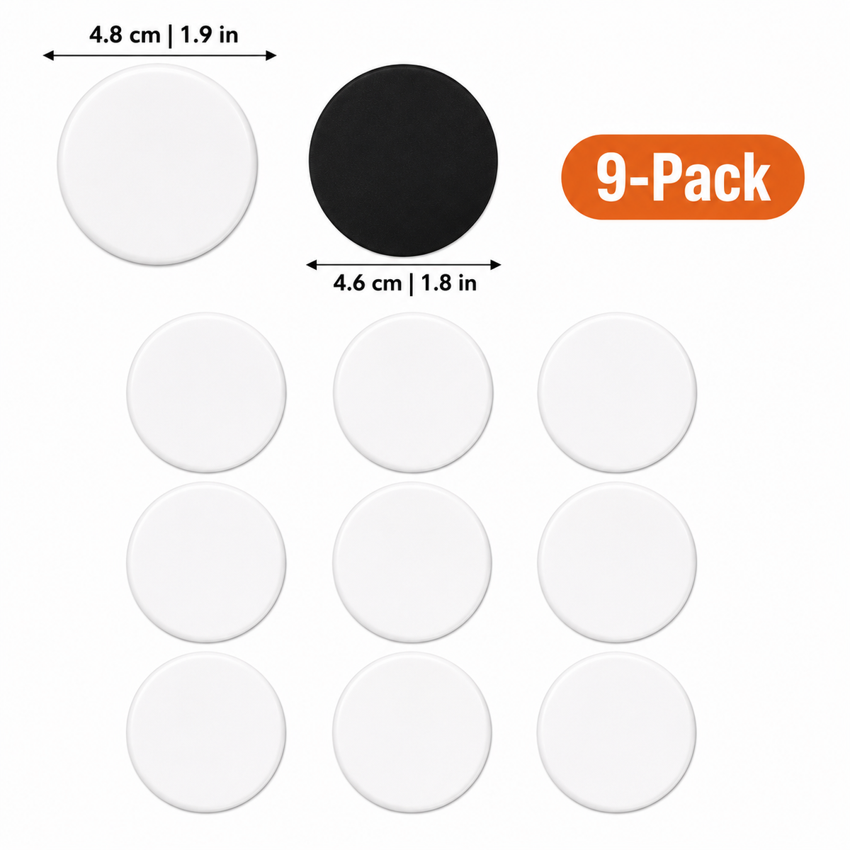 DIY Photo Fridge Magnets – Clear Acrylic Blank Magnet Set for Custom Pictures & Keepsakes – Round, Square & Rounded Edges – 9 or 16 Pack