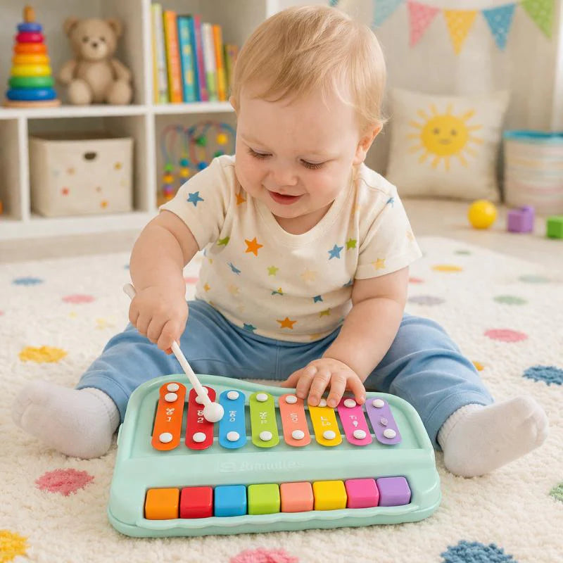 2-in-1 Xylophone Piano for Early Learning