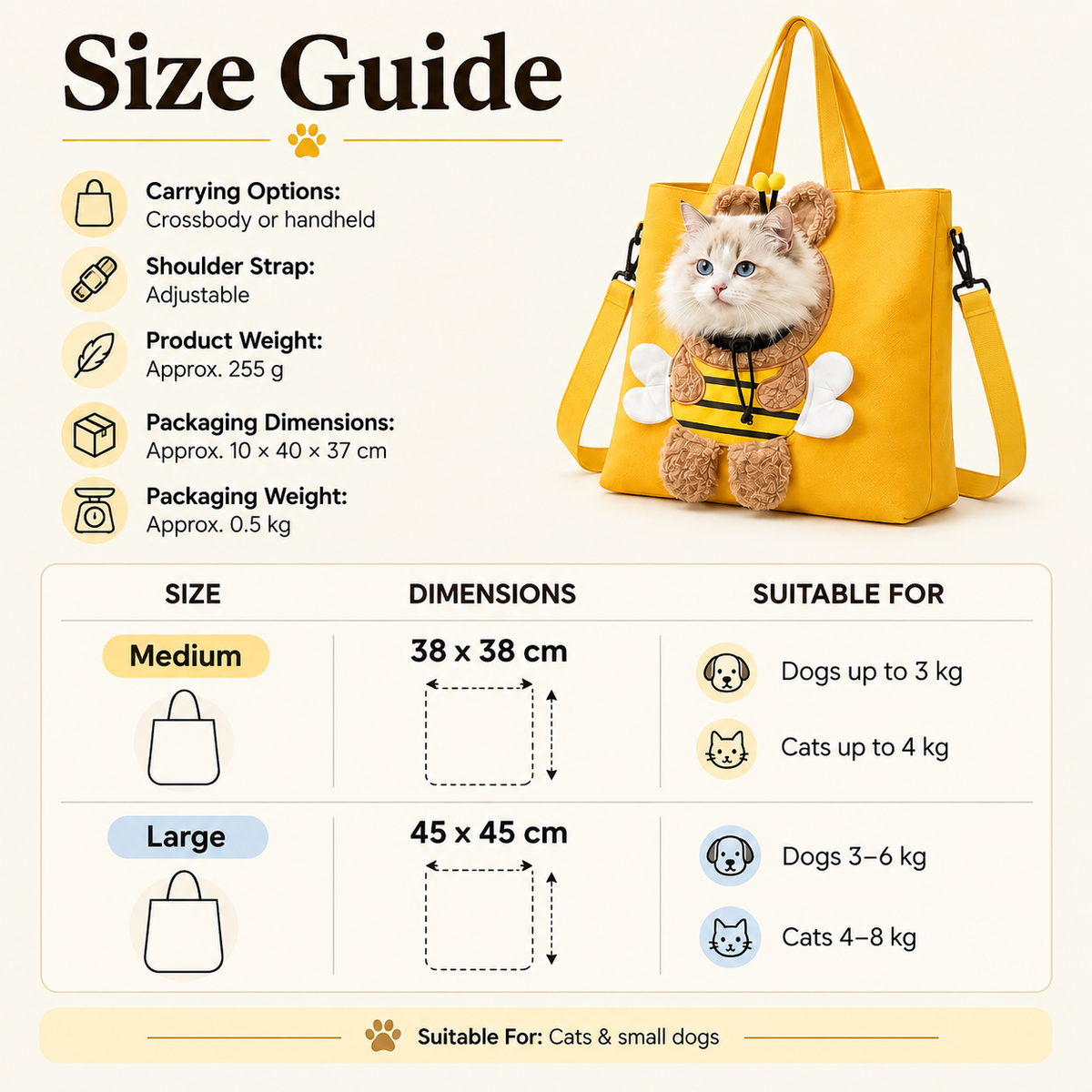 Head-Out Cat Carrier Tote