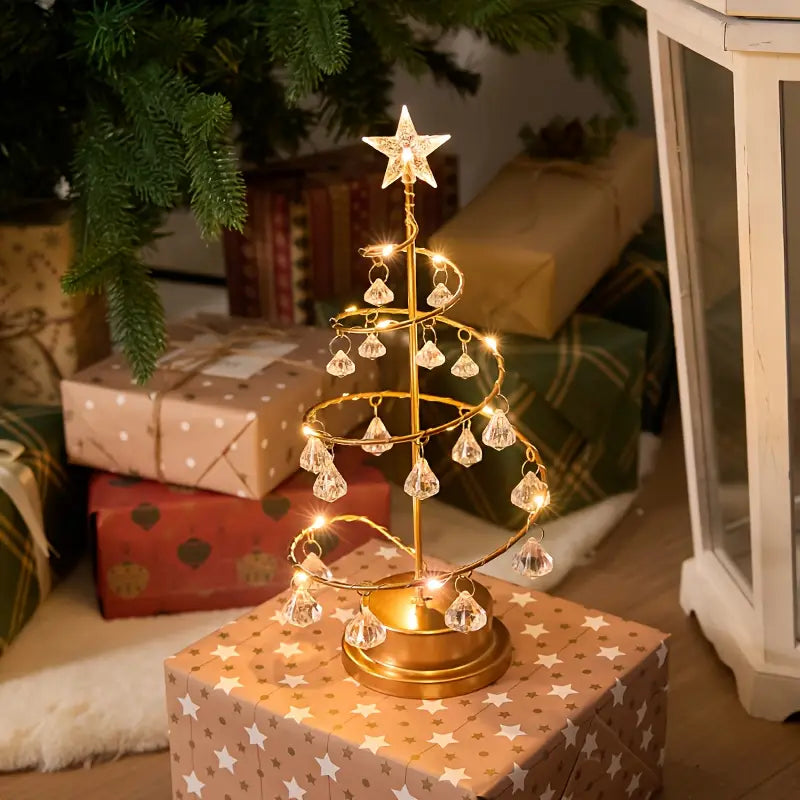 Crystal Cascade - Tabletop Lamp Tree