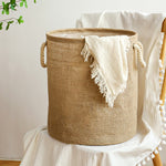 Cleo Laundry Hamper - Cotton-Linen, Water-Resistant Design