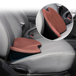 Memory Foam Car Seat Cushion with Built-In Lumbar Support Pad for All-Day Driving Relief and Posture Improvement in Vehicles and Office