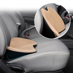 Memory Foam Car Seat Cushion with Built-In Lumbar Support Pad for All-Day Driving Relief and Posture Improvement in Vehicles and Office