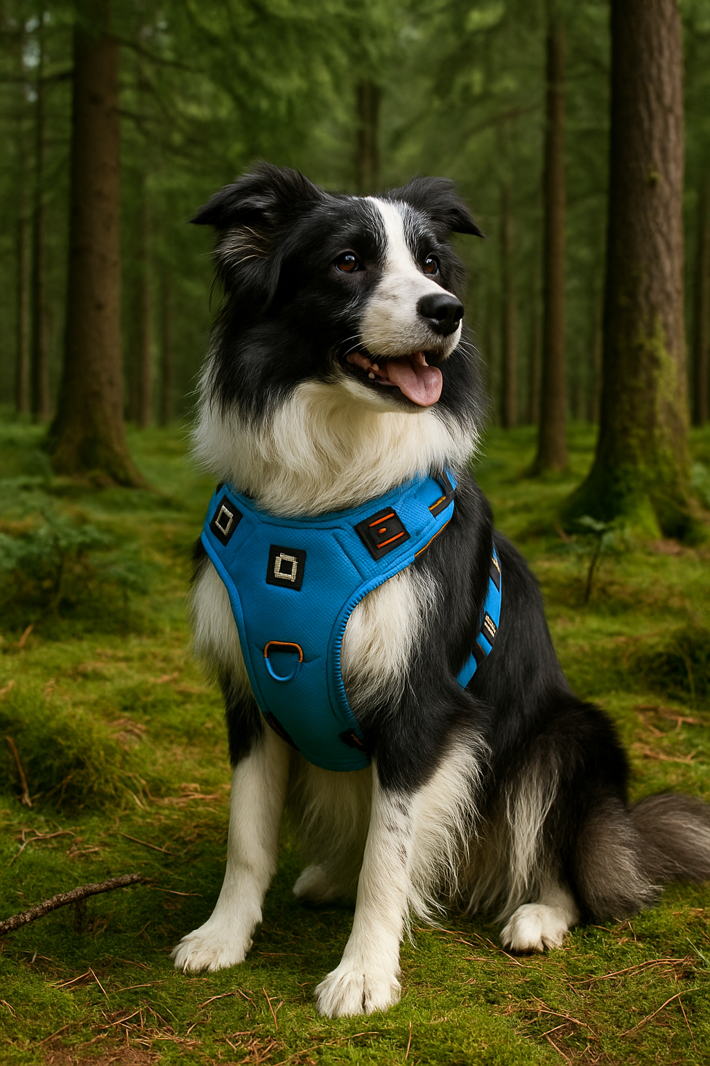 Adjustable Dog Harness with Padded Vest, Grab Handle & No-Pull Design for Leash Training & Daily Walks