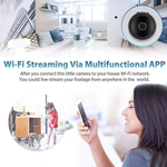 Compact WiFi Mini Camera with 150-Degree Viewing Angle & Night Vision