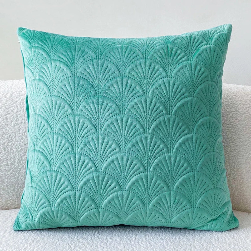 Cove Velvet Shell Cushion Cover - Soft Plush, Coastal Design