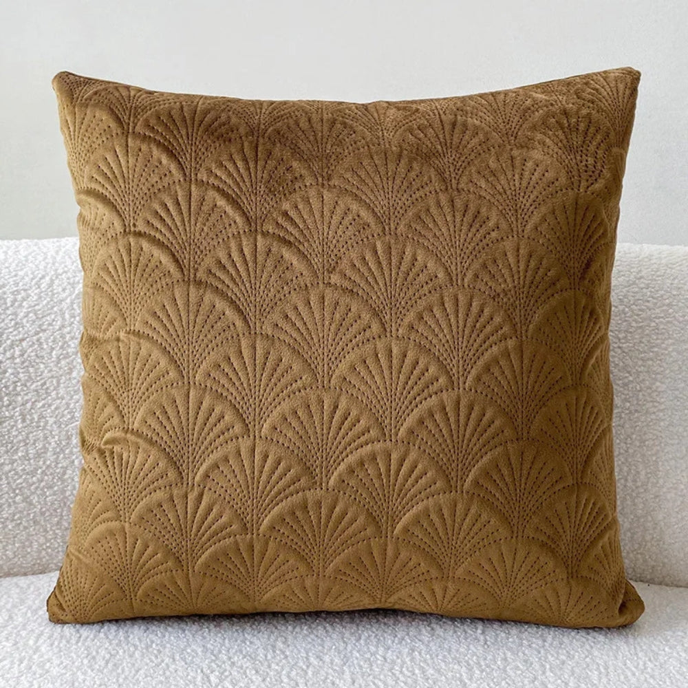 Cove Velvet Shell Cushion Cover - Soft Plush, Coastal Design