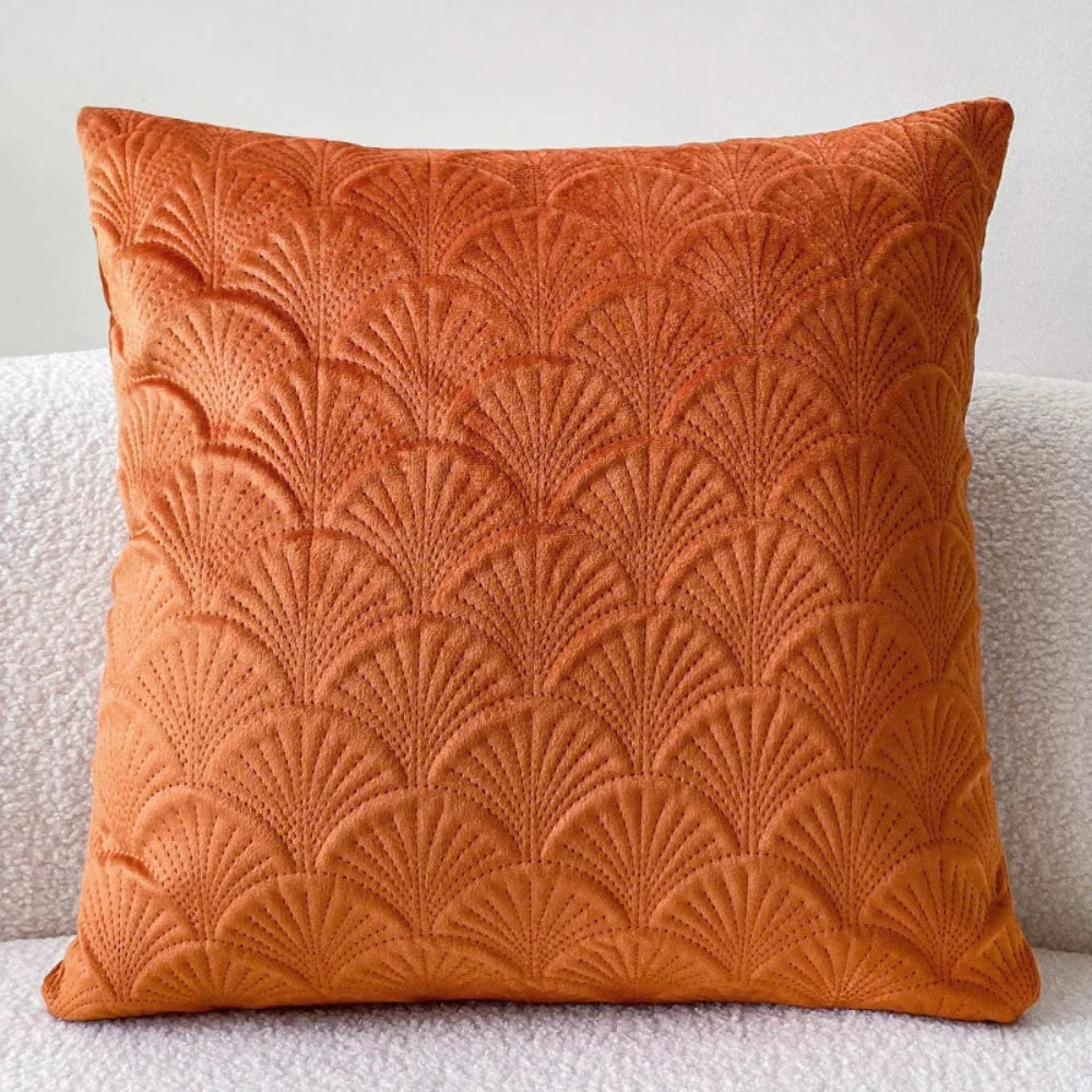 Cove Velvet Shell Cushion Cover - Soft Plush, Coastal Design