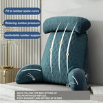 Dotisk Cozy Lounge | Reading Pillow for Bed with Side Pockets & Washable Cover | Comfortable Backrest Pillow for Relaxation