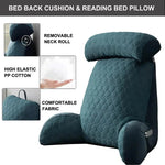 Dotisk Cozy Lounge | Reading Pillow for Bed with Side Pockets & Washable Cover | Comfortable Backrest Pillow for Relaxation