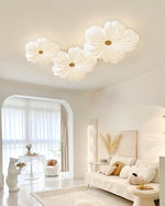 Flush Mount LED Light Fixture White Acrylic 13 Inch Round for Bedroom Living Room Hallway Kitchen Low Profile Modern Overhead Lighting Ceili