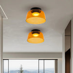 Layered Glass Ceiling Light Modern Multi-Tier Flush Mount Fixture with LED Hardwired for Kitchen Dining Room Bedroom Living Room