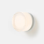 Metal LED Accent Light for Walls & Ceilings – 5 in Ripple Texture Fixture in White, Amber, Gray – Modern Indoor Outdoor Sconce for Hallways