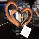 Marriage Takes Three - Entwined Heart & Cross Tabletop Accent