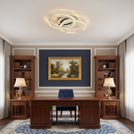 Flush Mount LED Ceiling Light 11 Inch Chrome Crystal Fixture Warm White for Bedroom Bathroom Living Room Hallway Entryway Small Space Modern