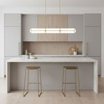 Linear Adjustable LED Overhead Fixture 59-Inch Metal Acrylic Three Color Temperatures for Dining Room Kitchen Living Space Modern Interior L