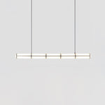 Linear Adjustable LED Overhead Fixture 59-Inch Metal Acrylic Three Color Temperatures for Dining Room Kitchen Living Space Modern Interior L