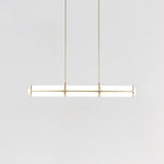 Linear Adjustable LED Overhead Fixture 59-Inch Metal Acrylic Three Color Temperatures for Dining Room Kitchen Living Space Modern Interior L