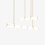 Linear Adjustable LED Overhead Fixture 59-Inch Metal Acrylic Three Color Temperatures for Dining Room Kitchen Living Space Modern Interior L