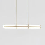 Linear Adjustable LED Overhead Fixture 59-Inch Metal Acrylic Three Color Temperatures for Dining Room Kitchen Living Space Modern Interior L