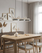 Sculptural Bird Ceiling Light 31 in with Movable Resin Accent LED Dimmable Metal Wood for Dining Room Bedroom Living Room Kitchen Modern Art