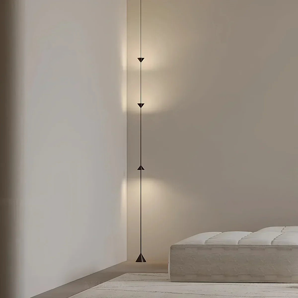 Adjustable Height Pole Light Iron & Acrylic LED Up to 11.5 Feet for Bedroom Living Room Modern Home Office Minimal Vertical Standing Accent