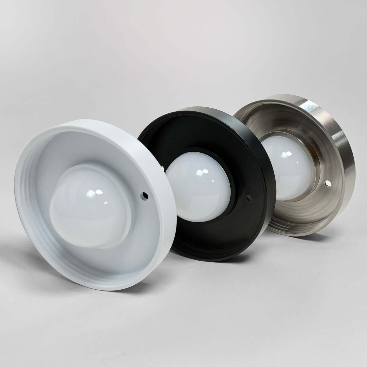 Metal LED Accent Light for Walls & Ceilings – 5 in Ripple Texture Fixture in White, Amber, Gray – Modern Indoor Outdoor Sconce for Hallways