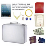 Document Organizer Bag with Zipper, Fireproof Document Bag Water-Resistant for Letter Size Papers and Valuables