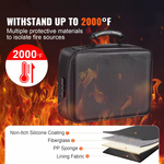 Document Organizer Bag with Zipper, Fireproof Document Bag Water-Resistant for Letter Size Papers and Valuables