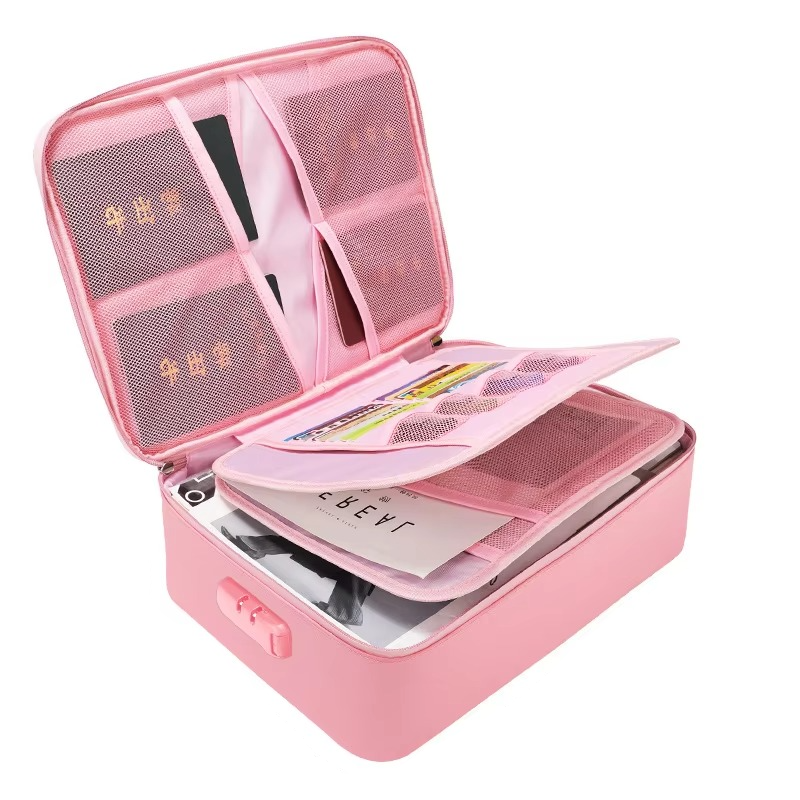Document Organizer Bag with Zipper, Fireproof Document Bag Water-Resistant for Letter Size Papers and Valuables