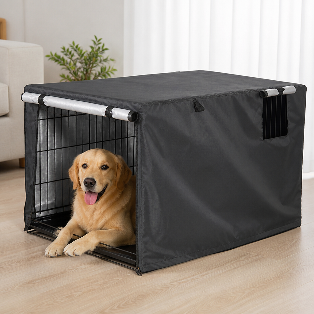 Dotisk Waterproof Silver-Coated Crate Cover (Double-Door Ventilation)