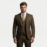 Three-Piece Slim Fit Suit for Men – Tailored Jacket, Vest & Pants Set for Formal Occasions, Weddings, Office & Business Events