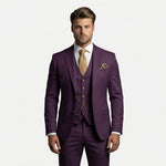 Three-Piece Slim Fit Suit for Men – Tailored Jacket, Vest & Pants Set for Formal Occasions, Weddings, Office & Business Events