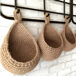 Eco-Friendly Jute Hanging Baskets | Handcrafted Storage Solution for Home