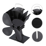 Heat Powered Wooden Stove Aluminum Air Fan